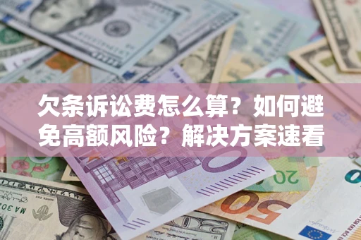 济南欠条诉讼费怎么算？如何避免高额风险？解决方案速看！