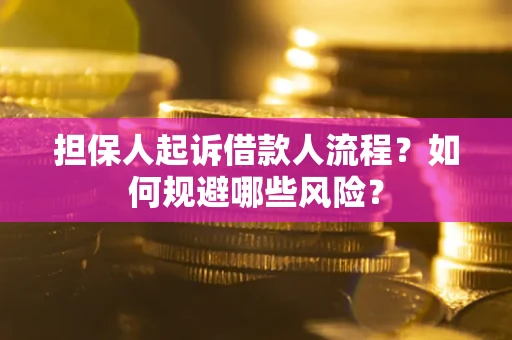 济南担保人起诉借款人流程？如何规避哪些风险？